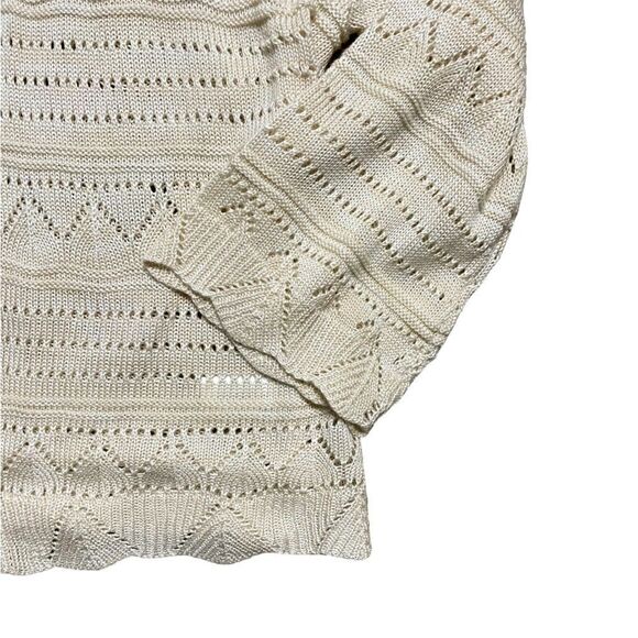 NWT 80 PARK Knit Cardigan Ivory Size Large - Picture 5 of 6